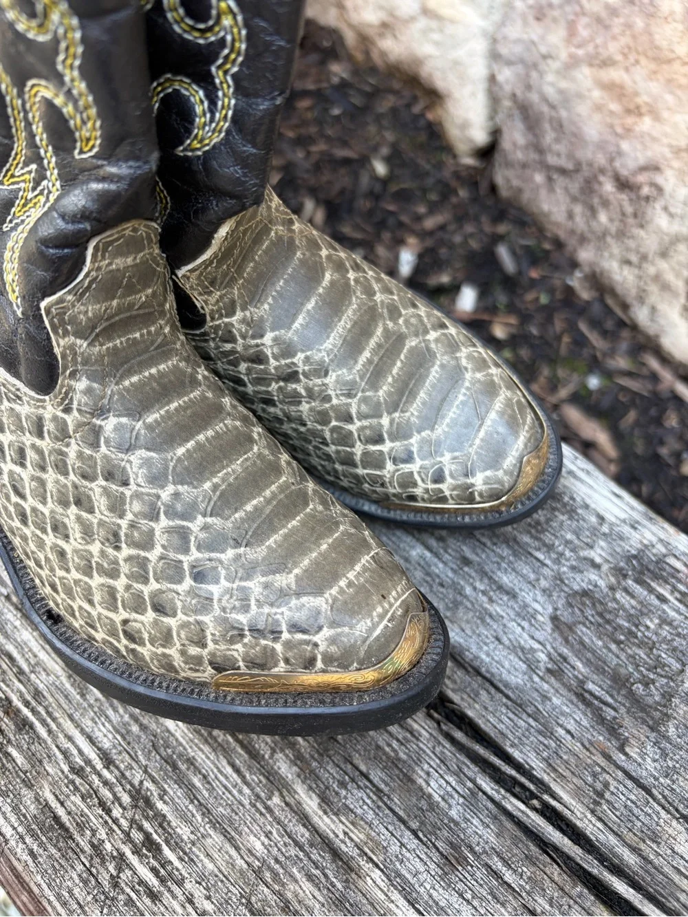 Dingo Brown and Cream Kids Western Cowboy Boots